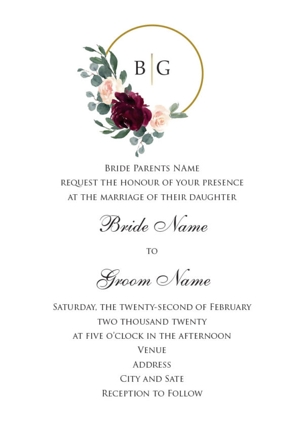 Elegant Wedding invite